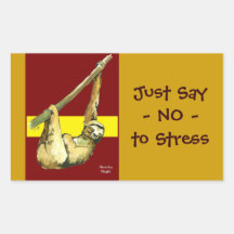 Sloth -Why Rush? Rectangular Sticker