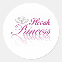 Slovak Princess Round Sticker