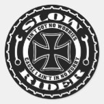 Slow Rider Round Sticker