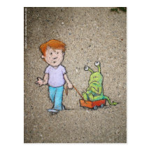 sluggo's wagon ride post card
