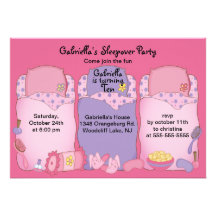 Slumber Birthday Party Personalized Invitations