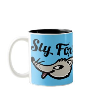Sly fox graphic mug blue/black mug