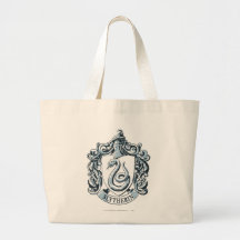 Slytherin Crest Blue Tote Bag