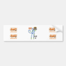 SMAC! Monkey Bumpersticker - NoMo Kiss THIS! Bumper Sticker