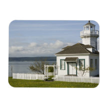 Small lighthouse in Port Townsend, WA Rectangular Magnet