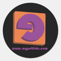 small logo 3d round stickers