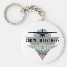 Small Plane Club Your Text Here Key Chains
