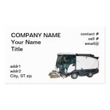 small street sweeper business card