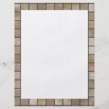 Small Tan Floor Tile Background Custom Flyer
