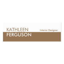 Small two tone colour block brown professional business card template