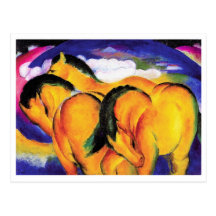 Small Yellow Horses by Franz Maarc Post Cards
