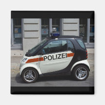 smart Police Car Refrigerator Magnets