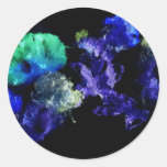 Smashed Flowers Design, Black back glowing Sticker