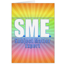 SME  LOGO SUBJECT MATTER EXPERT WHITE/BLUE CARD