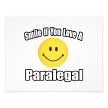 Smile If You Love a Paralegal Personalised Announcement