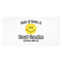 Smile If You're a Proud Grandma (Like Me) Personalized Photo Card