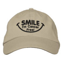 Smile I'm Cancer Free!  Hat Embroidered Baseball Cap