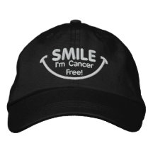 Smile I'm Cancer Free White Baseball Cap