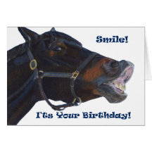 Smile!  It's Your Birthday! Horse Cards