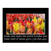 Smile & make the world wonder about your lunch postcard