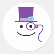 Smile Round Stickers