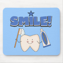 SMILE - Tooth T-shirts and Gifts Mouse Pads