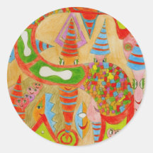 Smiles-13 Round Sticker