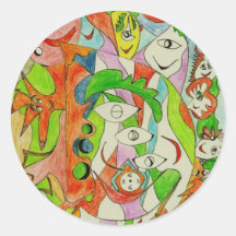 Smiles-3 Round Stickers