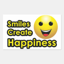 Smiles Create Happiness - Sticker