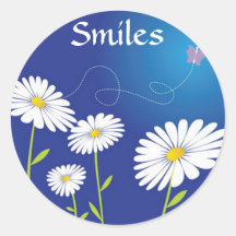 Smiles Daisies Butterfly Stickers