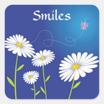 Smiles Daisies Butterfly Stickers