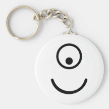Smiley cyclope eye key chain