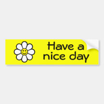 Smiley Daisy Bumper Stickers