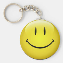 Smiley Face Key Ring Keychain