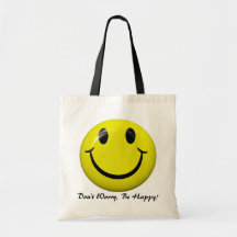 Smiley Face Pin Tote Bag
