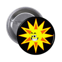 SMILEY FACE SUN BUTTON