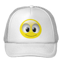 SMILEY FACE TRUCKER HAT