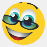 SMILEY FACE WITH GLASSES STICKER