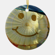 Smiley faced Balloon, Ceramic Jewellery Christmas Tree Ornaments
