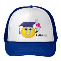 Smiley Graduate Trucker Hats