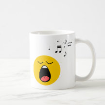 Smiley singer coffee mug
