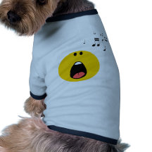 Smiley singing his little heart out pet t-shirt