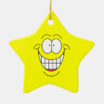 Smiley Star Ornament