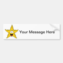 Smiley Starfish the Sea Star Bumper Stickers