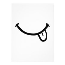 Smiley Tongue Mouth Custom Announcement