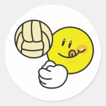 Smiley Volleyball Stickers