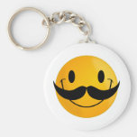 Smiley with Moustache Key Chain