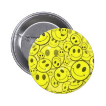 smileys everywhere pinback button