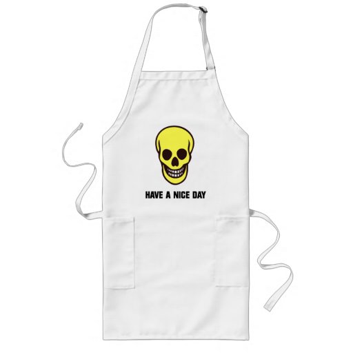 Smilie Face Skull Apron