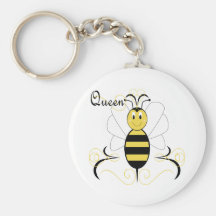 Smiling Bumble Bee Queen Bee Keychain
